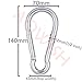 AOWISH Spring Snap Hook Carabiner Heavy Duty| 304 Stainless Steel Clips Keychain Buckles| 2-1/2'' 3-1/8'' 4'' 5-1/2'' Length| Home Gym Garage Camping Swing Hammock Hiking etc (M12, 1/2'' Dia, 2-Pack)