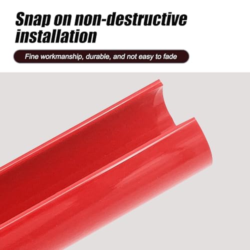 Image of 2 PCS Grille Inserts Trims, V Brace Wrap Covers with Adhesive, Snap-On Design Front Grill Stripes Inserts, Compatible with BMW 34567 Series X12345 (Red)