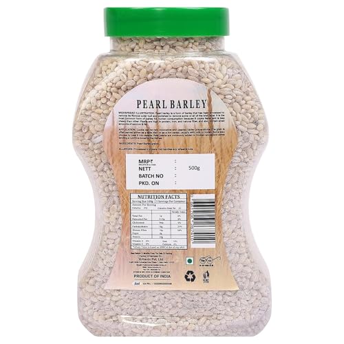 Image of Nourcery Pearl Barley-1kg | Pearled Whole Barlay | High Fiber Jau | Low Glycemic Index | Raw Barley Grain | Healthy by nature | Cooks Like Rice | Ideal for Risottos & Soups | Naturally Gluten Free