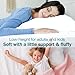 Gooeb Flat Ultra Thin Bed Pillows Standard Size Pillow Set of 2 Extra Soft Down Alternative for Stomach Back Sleeper White 20x26inches