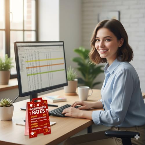 Panneau de bureau rouge pour collègue et décoration de table de Noël - 4