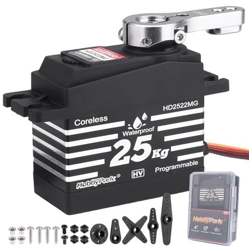 HobbyPark Waterproof 25KG RC Servo High Torque Coreless Motor Metal Gear Standard Digital Servo for...