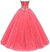 Likedpage Women's Sweetheart Ball Gown Tulle Quinceanera Dresses Prom Dress (US8, Champagne) … …