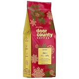 Door County Coffee Jingle Bell Java Flavored Coffee Ground - 8oz Bag - Holiday Seasonal - Medium Roast - 100% Specialty Arabica - Pecans, Creamy Caramel, Vanilla, Cinnamon