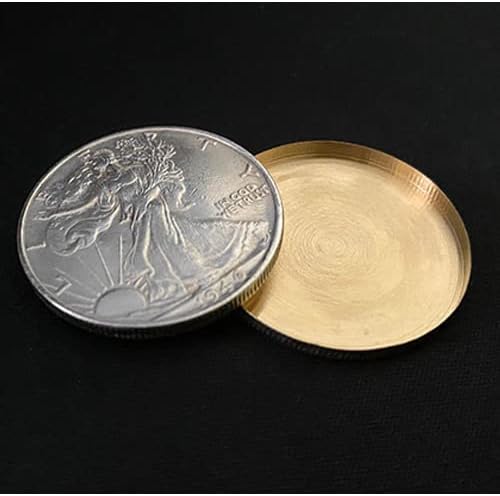 Miniatura 2 de SUMAG 1pc Expandido Shell Caminando Libertad Medio Dólar (Cabeza) Trucos de Magia Moneda AparecerDesvanecer Accesorio de Magia de Cerca Ilusiones