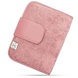 Jubi® Windeltasche mit Wickelunterlage für unterwegs mit extra viel Platz - Kleine Wickeltasche - Cord Pink (Klettverschluß)