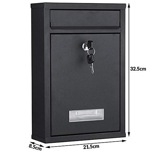 Bakaji Cassetta Postale da Parete in Acciaio Inox