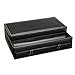 Juvale Mens Jewelry Box Organizer and Holder - Black Watch Box with Leather Valet Tray for Home Improvement - 12.6 x 9 x 4 In - Mens Jewelry Organizer
