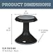 ECR4Kids ACE Active Core Engagement Wobble Stool, 15-Inch Seat Height, Flexible Seating, Black