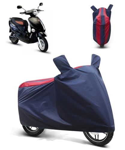 Image of FABTEC Bike /Motorcycle Body Cover Compatible with Hero Electric Photon(Red & Blue)