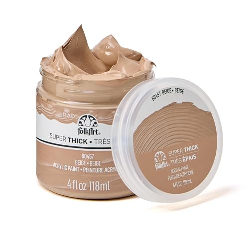 FolkArt Super Thick Acrylic Paint with a Textured Finish, Beige, 4 oz by FolkArt - Used condition - US$14.99