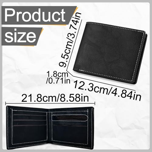 Men Wallets, PU Leather Card Holder Wallet Lightweight Card Wallet for Work, Shopping, Travel Credit Card Holders for Men(Black)3