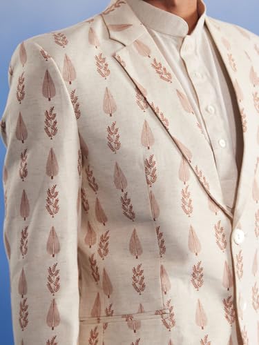 Image of Shvaas By Vastramay Men's Off Printed Blazer