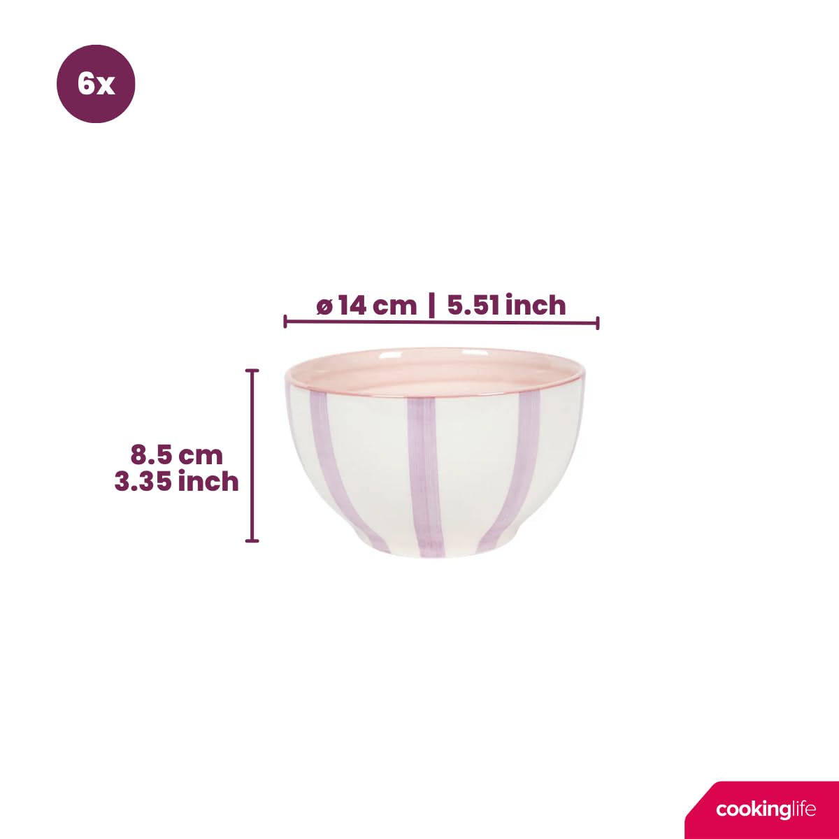 Cookinglife miski do zupy/miski wiosenne wibracje Ø 14 cm - 6 sztuk