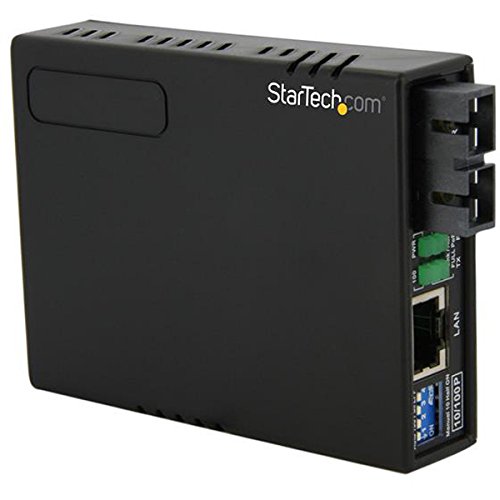 StarTech.com 2 km Fiber Media Converter - 10/100Mbps Ethernet - Multi Mode SC Fiber - PoE - Ethernet Media Converter (MCM110SC2P)