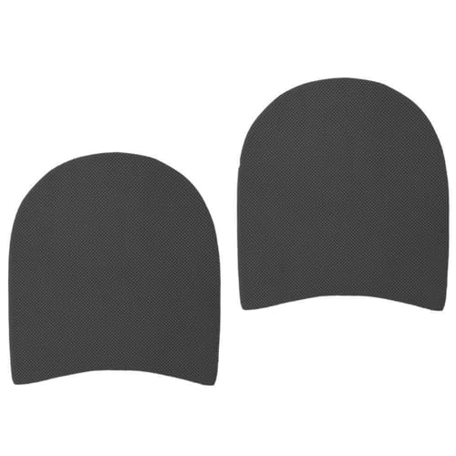Image of Rubber Heel Replacement Pads, Anti Slip Wear Sole Protectors Repair Support for Leather Shoes Sneakers Black 3.7 x 3.6 in 3.5mm Thick 1 Pair