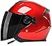 Casco Moto Jet Casco Scooter Aperto Bluetooth Caschi Motocross Con Doppia Visiera Antiappannamento Caschi Moto Omologati ECE Con Microfono Incorporato Per Uomini E Donne Adulti B,54-59CM