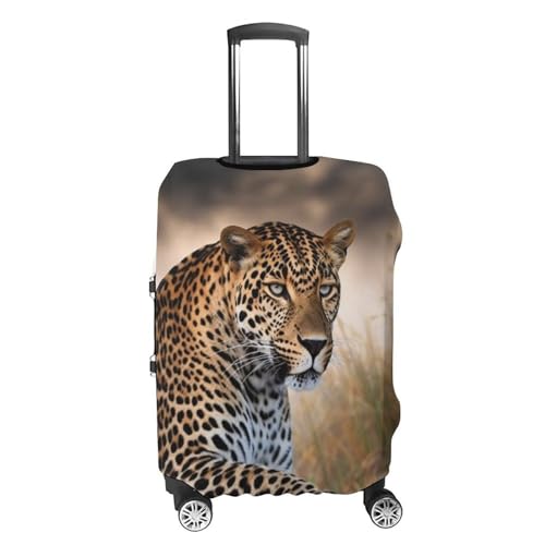 African Animal Leopard Luggage Cover Elastic Suitcase Protector Case Anti-Scratch Washable Baggage Covers Protector For Traveling, Aircraft Consignment L4