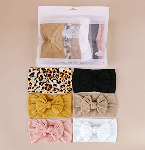Baby Girl Nylon Headbands with Bows Newborn Infant Toddler Headwrap Hair Accessories3