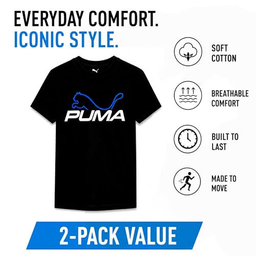 Image of PUMA Boys T-Shirts Athletic Crewneck Short Sleeve Tees (Sizes S-XL)