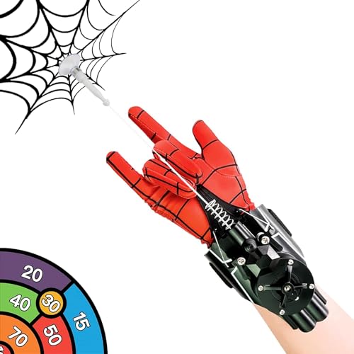 Image of Web Shooter Automatic Cord Winding 9.4ft Rope Launcher USB Recharger Electric take-up Children's Gifts Superhero Role-Play (Black)