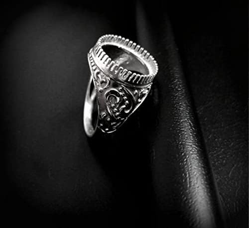 925 Sterling Silver Round Bezel Mens Ring Blank Cup Setting,10 MM To 25 MM, Designer Men's Ring Bezel Blank Ring Setting,
