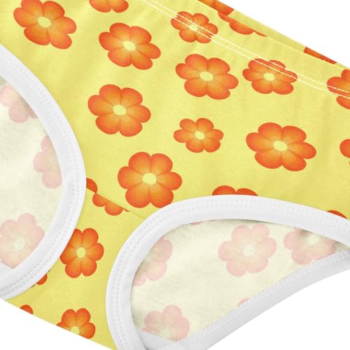 Flowers Floral Yellow Toddler Girls's Underwear 2T 23028944