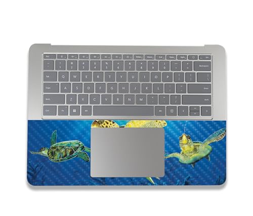 Image of MightySkins Carbon Fiber Skin Compatible with Microsoft Surface Laptop Studio 2 (2023) Full Wrap Kit - Turtle Dreams | Protective, Durable Textured Carbon Fiber Finish | Made in The USA