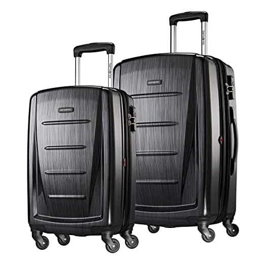 Samsonite Winfield 2 Hardside Expandable Luggage with Spinner Wheels, Brushed Anthracite, 2-Piece Set (20/24)