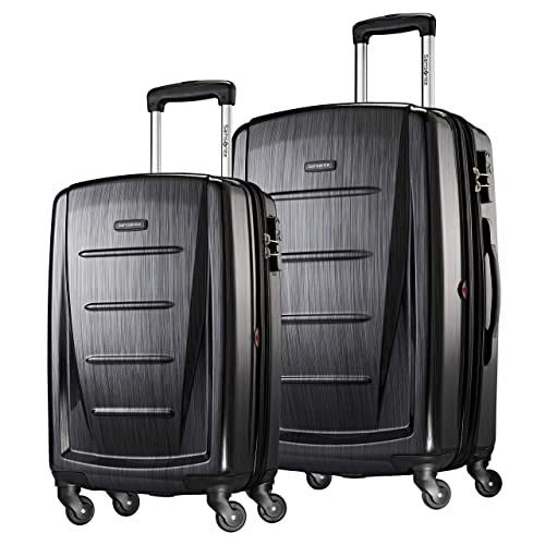 Image of Samsonite Winfield 2 Hardside Expandable Luggage with Spinner Wheels, Brushed Anthracite, 2-Piece Set (20 /24)