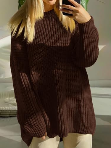 Saodimallsu Womens Oversized Sweater Long Sleeve Crewneck Ribbed Knit Pullover 2025 Fall Casual Chunky Trendy Sweaters3