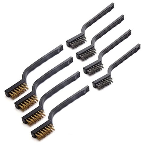 Umsole Brass and Stainless Steel Wire Brush Set for Cleaning Welding Slag and Rust(Pack of 8) Cover