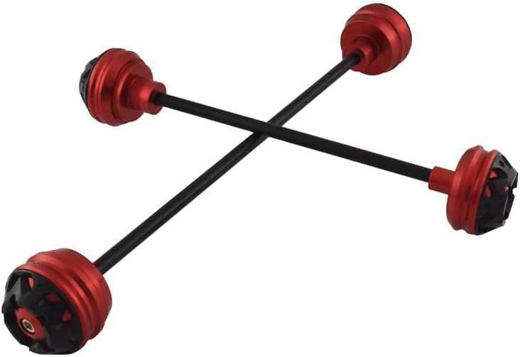 Front & Rear Wheel Fork Axle Slider Cap Crash Protector for BMW S1000R S 1000 R 2014 2015 2016 2017 2018 2019 2020 2021 2022 (Red)