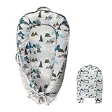 Baby Lounger Replacement Cover, Newborn Lounger cover for 0-12 Months, Breathable & Portable Infant Lounger Case, Soft Baby Floor Seat Cover for Travel, Machine Washable (Cover Only), Mountain