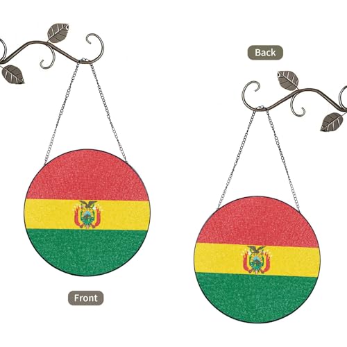 Atrapasueños de vidriera boliviana de 30 cm para regalo del Día de la Madre y Navidad 3
