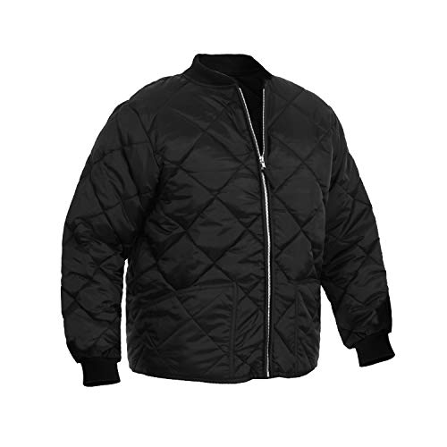 Rothco Diamond Quilted Flight Jacket-Black, Large #TOP1