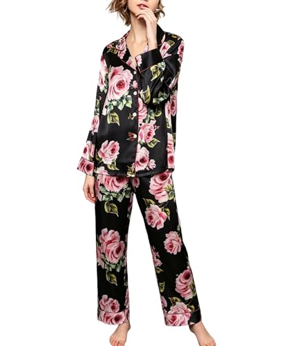 Pyjama 100% soie de mûrier pour femme, ensemble de nuit haut de gamme en satin naturel