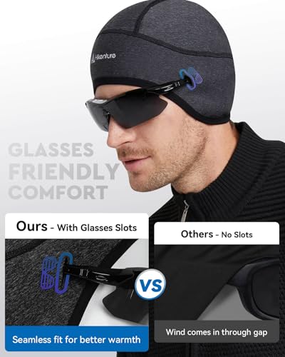 image for Hikenture Skull Cap Helmet Liner with Glasses Holes, Winter Thermal Cy