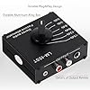 Erchineko Passive Stereo Inline Variable Audio Attenuator, Inline Audio Volume Control Attenuator with 3.5mm 6.35mm Interfaces, 6 Level Signal Control for Home Theater Sound Performance #1