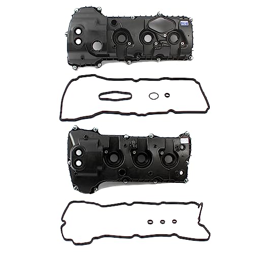 Image of CNS Engine Valve Cover w /Gasket Left & Right Side Compatible with Ford /Lincoln 3.5L (3496cc /213cid) DOHC V6 TURBO
