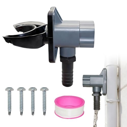 Regenwassersammler Regenwassersammler für Fallrohr 70-110mm Regenwassersammlers Speedy für Regentonnen Regentonnen Anschluss Set für Dächer bis 80 m für Regenfass (70mm bis 110mm)