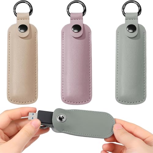 COYUN 3 Pièces étui pour Clé USB, étui de Support de Clé USB en Matériau Souple, Organisateur Universel d'accessoires électroniques, Organisateur de Support de Clé USB Portable(Multicolore)