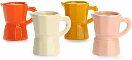 Set 4 Tazzine Espresso A Forma Di Moka - Design Italiano In Ceramica | Regalo Perfetto Per Amanti Del Caffè - Foto 7