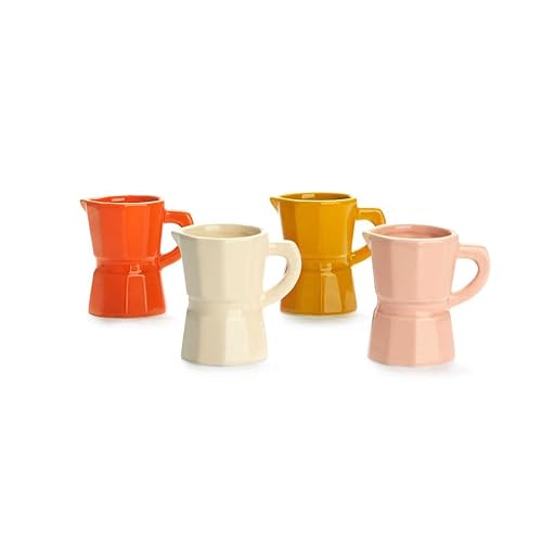 Set Espresso Moka Mugs Set with Coffee Maker Design Traditional