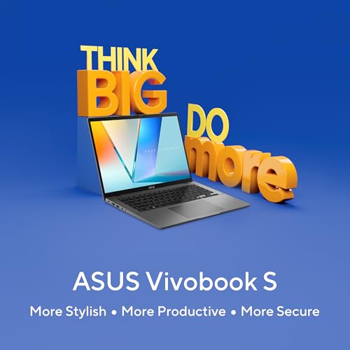 Image of ASUS Vivobook S14, Intel Core Ultra 7 255H, Metallic Design Laptop(Intel iGPU /16GB RAM /512GB SSD /FHD+ /14 inch /60Hz /Windows 11 /M365 Basic (1Year)* /Office Home 2024 /Matte Gray /1.4 Kg) S3407CA-LY083WS