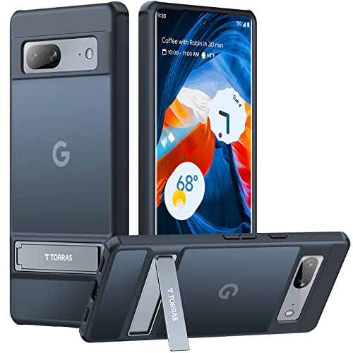 TORRAS Magnetic & Stand for Google Pixel 9 Pro XL Case, Fit for MagSafe, 12FT Mil-Grade Drop Protection, Slim Fit for Google Pixel 9 Pro XL Phone Case with Built-in Kickstand, Translucent Ma