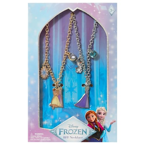 LUV HER Frozen BFF Necklace Set, Ana and Elsa Girls Friendship Gift for Ages 3+