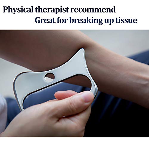 Guasha Massage Tools,Medical Grade Stainless Steel Scraping Tool for Soft Tissue Scraping Massage Tool, Physical Therapy Stuff,Used for Back, Legs, Arms,Neck,Shoulder .(A)