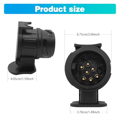 Skythrive Adapter 13 Auf 7 Polig - 12V Wasserdicht Anhängerstecker Für Anhängerkupplung, Anhänger Adapter 13 Auf 7 Polig