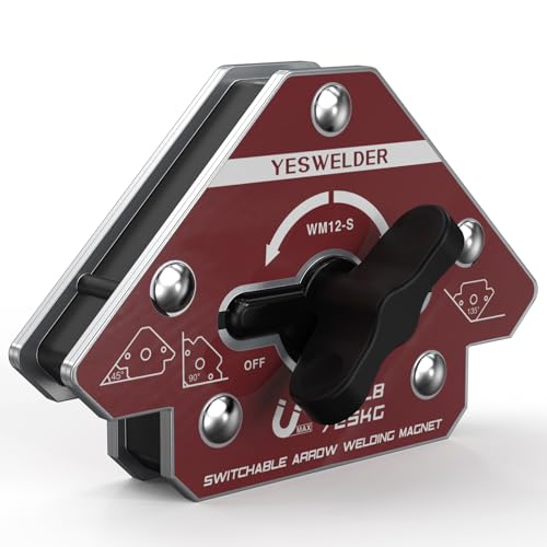 YESWELDER Switchable Welding Magnet 55LB On/Off Switch Arrow Magnetic Welding Holder, Holding Power Welding Accessory